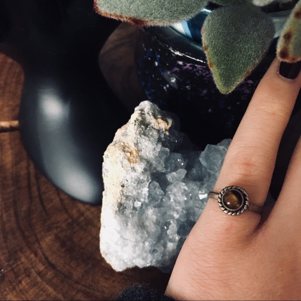 ✨ Tigers Eye Pinky / Midi / Toe Adjustable Ring